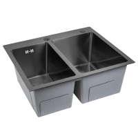 кухонная мойка Rea Toby 56x48 с сифоном black (ZLE-06414)