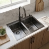 кухонная мойка Rea Toby 56x48 с сифоном black (ZLE-06414)