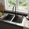 кухонная мойка Rea Toby 56x48 с сифоном black (ZLE-06414)