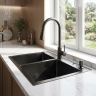 кухонная мойка Rea Toby 56x48 с сифоном black (ZLE-06414)