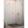 душові двері Radaway Essenza Pro KDD 80x200 ліва, безпечне скло, прозоре, золота (10096080-09-01L)