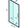 душові двері Rea Rapid Slide 110x195 безпечне скло, прозоре, gold (REA-K5613)