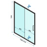 душові двері Rea Rapid Slide 140x195 безпечне скло, прозоре (REA-K6404)