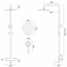 душевой гарнитур Rea Lungo brush copper, с термостатом (REA-P8807)