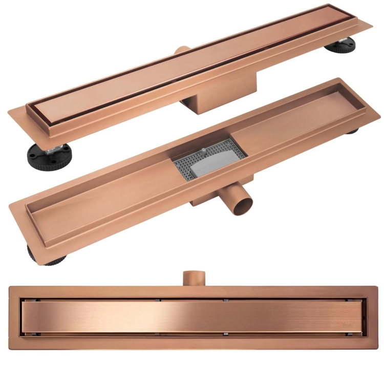 трап линейный Rea Neox 1000 мм brushed cooper (REA-G4890)