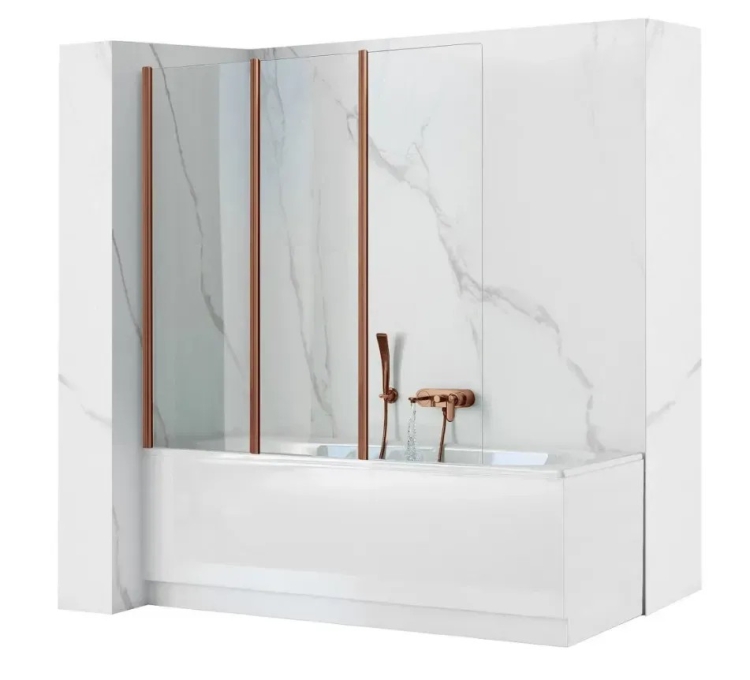 штора для ванны Rea Agat 120х140 copper brush (REA-W5697)