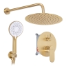 душевая система Rea Drop скрытого монтажа, brushed gold +BOX (REA-P9671)