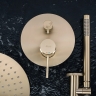 душова система Rea Lungo Grip brushed gold + box прихованого монтажу (REA-P8950)