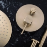 душова система Rea Lungo Grip brushed gold + box прихованого монтажу (REA-P8950)