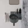 умывальник Omnires Ovo M+ 34,5х33,5 угловой, правый, matt ash grey (OVO335UWPAG)