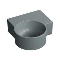 умивальник Omnires Ovo M+ 34,5х33,5 кутовий, правий, matt ash grey (OVO335UWPAG)