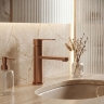 змішувач для умивальника Rea Arcos brushed copper (REA-B6964)