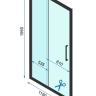 душові двері Rea Rapid Slide 120x195 безпечне скло, прозоре, chrome (REA-K5602)