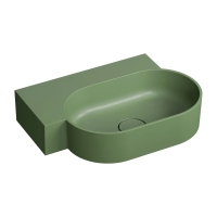 умивальник Omnires Ovo M+ 55,5x38,5 кутовий, лівий, matt olive (OVO555UWLOL)