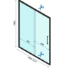 душевая дверь Rea Rapid Slide 150x195 безопасное стекло, прозрачное, chrome (REA-K5605)