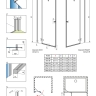 душевые двери Radaway Essenza New DWJ 110x200 стекло прозрачное правые (1385015-01-01R)