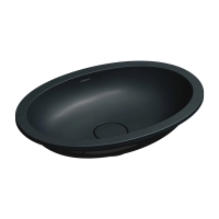 умивальник Omnires Shell 48х31 matt black lava (SHELL480UPBLV)