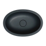 умивальник Omnires Shell 48х31 matt black lava (SHELL480UPBLV)