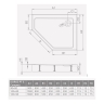 піддон Radaway Doros PT E Compact 90x80 правий (SDRPTP9080-05R)