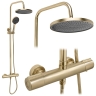 душевая система Rea Avanti с термостатом brushed gold (REA-P8920)