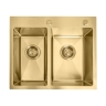 кухонная мойка Rea Toby 56x48 с сифоном brush gold (ZLE-06415)