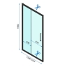 душевая дверь Rea Rapid Slide 120x195 безопасное стекло, прозрачное, gold (REA-K5614)