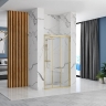 душевая дверь Rea Alex 90x190 стекло прозрачное, brushed gold (REA-K2506)