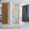 душевая дверь Rea Alex 90x190 стекло прозрачное, brushed gold (REA-K2506)
