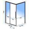 душова кабіна Rea Solar 80x100 безпечне скло, прозоре (REA-K6310)