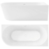 ванна акриловая Rea Bellanto 170x80 + сифон + пробка click/clack, правая (REA-W6900)