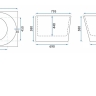 ванна акриловая Rea Bellanto 170x80 + сифон + пробка click/clack, правая (REA-W6900)