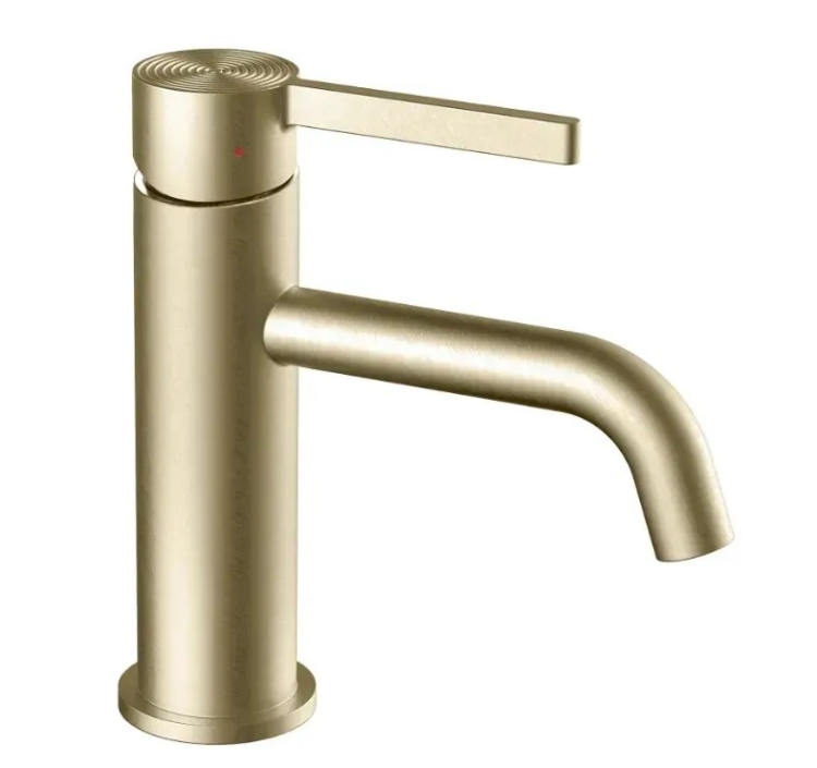 смеситель для умывальника Rea Foster низкий, brushed gold (REA-B6444)