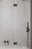 штора для ванны Radaway Garda PND II 120х150 правая, прозрачное стекло, черный (10720120-54-01R)