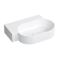 умивальник Omnires Ovo M+ 55,5x38,5 кутовий, лівий, matt white (OVO555UWLBM)