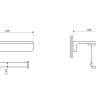 бумагодержатель с полкой Omnires Modern Project brushed nickel (MP60511NI)