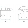 душевая система Rea Foss Clif + box скрытого монтажа, black matt (REA-P5968)