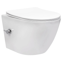 унітаз-біде підвісний Rea Carlo Lux 49,5x36,5 без обідка, з сидінням soft-close, white (REA-C9701)
