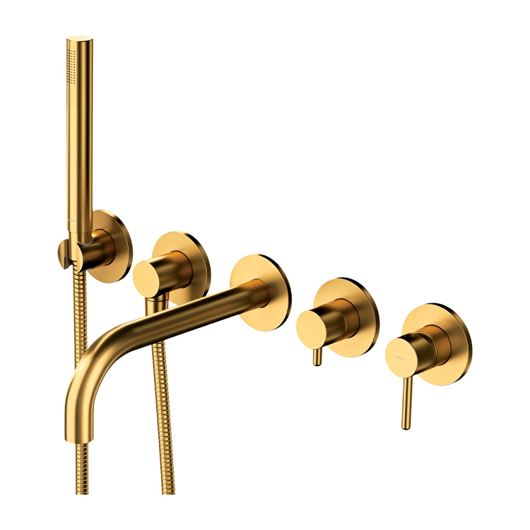 змішувач для ванни Omnires Y на 5 отворів brushed gold (Y1237/1glb)