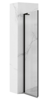душова стінка Rea Hugo 90x200,5 безпечне скло, прозоре, чорний (REA-K6611)