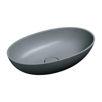 умывальник Omnires Shell 60x35 matt ash grey (SHELLUNAG)