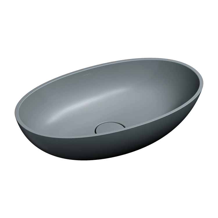 умывальник Omnires Shell 60x35 matt ash grey (SHELLUNAG)
