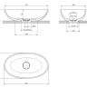 умывальник Omnires Shell 60x35 matt ash grey (SHELLUNAG)