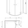душова кабіна Radaway Almatea PDD/E 90x80 скло прозоре (30532-01-01N)