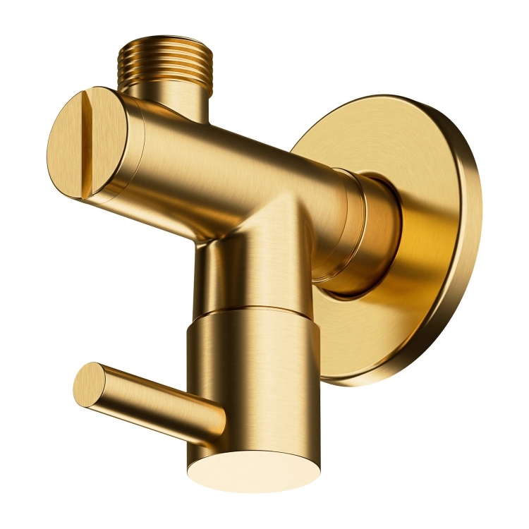 кутовий вентиль для ванни та душу Omnires brushed gold (8857GLB)