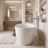 змішувач для ванни Rea Grace підлоговий brushed nickel (REA-B2238)