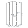 душова кабіна Rea Fold N2 Set 70x70 безпечне скло, прозоре (REA-K1950)