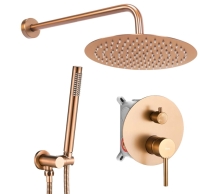 душовий комплект прихованого монтажу Rea Lungo brushed copper (REA-P8809)