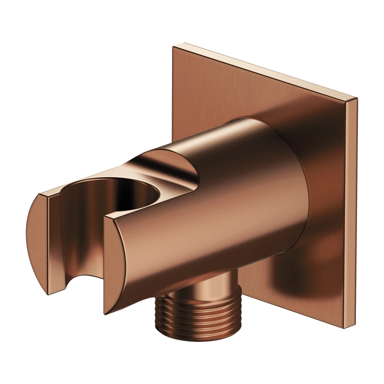 подключение для душевого шланга с держателем Omnires brushed copper (8873C/KCPB)