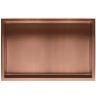 полиця для ванної кімнати Rea 30x60x10 вбудована в стіну з LED підсвічуванням brush copper (REA-05609)