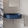 умывальник Omnires Ovo M+ 64,5х44,5 угловой, левый, matt midnight blue (OVO645UWLMB)